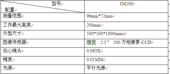 一鍵式影像測(cè)量?jī)x參數(shù)